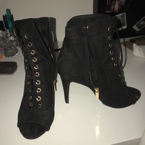 Black lace up booties 🚨🚨BOGO🚨🚨